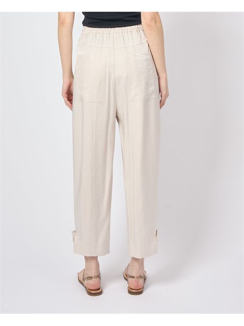 Pantalon à cordon de serrage Manila Grace pour femme MANILA GRACE | P230GUMA332